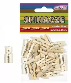 Spinacze drewniane 25mm 25 sztuk Dla dziecka Artykuły szkolne