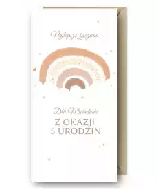 Personalizowana kartka na urodziny dziecka Tęcza Książki Kartki okolicznościowe