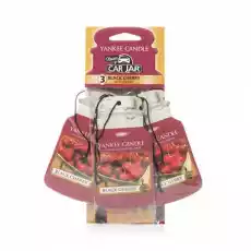 Yankee Candle Car Jar Bonus Pack zestaw zapachów samochodowych Black Cherry 3 sztuki Dom i ogród Wyposażenie wnętrz Świece i aromaterapia Zapachy i olejki