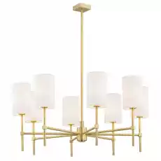 Lampa Wisząca Abruzzo Biała Mosiądz 91x86x86cm Dom i ogród Wyposażenie wnętrz Oświetlenie Lampy sufitowe