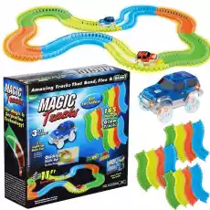 Tor wyścigowy dla dzieci 220 elementów elastyczny magic track zabawka autko na baterie Dla dziecka Zabawki Zabawki dla chłopców Parkingi garaże i tory wyścigowe