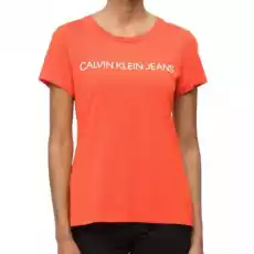 TSHIRT DAMSKI CALVIN KLEIN POMARAŃCZOWY Odzież obuwie dodatki Odzież damska Tshirty i koszulki damskie