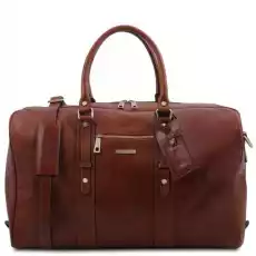 Tuscany Leather Voyager skórzana torba podróżna z przednimi kieszeniami kolor brąz TL142140 Sport i rekreacja Akcesoria turystyczne Torby i torebki