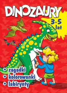 Dinozaury Zagadki kolorowanki labirynty Książki Dla dzieci