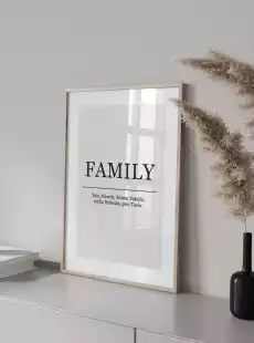 Plakat do salonu FAMILY personalizowany opis 10x15 Dom i ogród Wyposażenie wnętrz Dekoracja Obrazy i plakaty