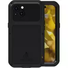 Etui Pancerne szkło LOVE MEI Powerful do iPhone 15 czarne Telefony i akcesoria Akcesoria telefoniczne Pokrowce i kabury do telefonów