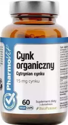 CYNK 60 KAPSUŁEK 192 g PHARMOVIT CLEAN LABEL Zdrowie i uroda Zdrowie Witaminy minerały suplementy diety