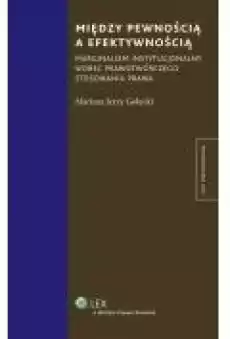 Między pewnością a efektywnością Marginalizm instytucjonalny wobec prawotwórczego stosowania prawa Książki Ebooki