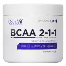 OSTROVIT BCAA 211 SUPREME PURE PROSZEK 200G Zdrowie i uroda Zdrowie Witaminy minerały suplementy diety