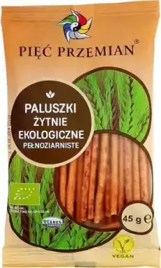 Paluszki żytnie pełnoziarniste BIO 45 g Artykuły Spożywcze Czipsy i chrupki