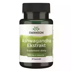 Ashwagandha ekstrakt 60 kaps Swanson Artykuły Spożywcze Produkty dietetyczne Suplementy