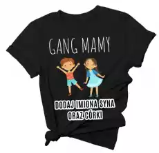 koszulka gang mamy z imionami syna oraz córki wzór 7 Odzież obuwie dodatki Odzież damska Tshirty i koszulki damskie