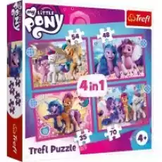 Puzzle 4w1 Kolorowe Kucyki Pony Trefl Dla dziecka Zabawki Puzzle