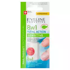 Eveline Nail Therapy Professional odżywka do paznokci 8w1 total action sensitive 12ml Zdrowie i uroda Kosmetyki i akcesoria Manicure i pedicure