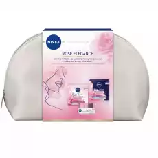 Nivea Rose Elegance zestaw przeciwzmarszkowy krem na dzień 50ml przeciwzmarszczkowy krem na noc 50ml kosmetyczka Zdrowie i uroda Kosmetyki i akcesoria Pielęgnacja twarzy Kremy do twarzy