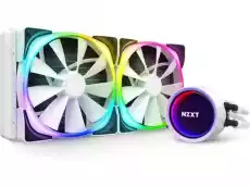 NZXT Chłodzenie wodne Kraken X63 white 280mm RGB podświetlane wentylatory i pompa Komputery Akcesoria komputerowe Inne akcesoria komputerowe