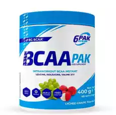 6PAK AMINOKWASY BCAA PAK 400G Zdrowie i uroda Zdrowie Witaminy minerały suplementy diety