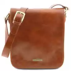 Tuscany Leather TL Messenger skórzana torba na ramię 2komorowa kolor miodowy TL141255 Odzież obuwie dodatki Galanteria i dodatki Torby męskie