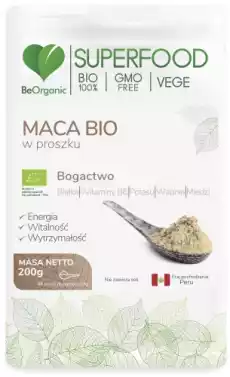 Maca BIO w proszku 200g BeOrganic Artykuły Spożywcze