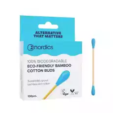 Bamboo Cotton Buds patyczki bambusowe Blue 100szt Zdrowie i uroda Kosmetyki i akcesoria Pielęgnacja ciała Higiena intymna Środki higieniczne