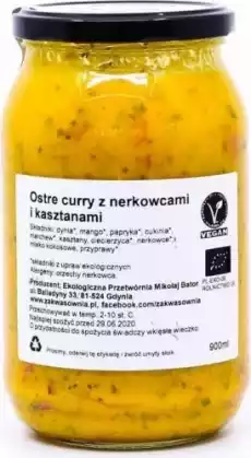 CURRY OSTRE Z KASZTANAMI I MANGO BIO 900 ml ZAKWASOWNIA Artykuły Spożywcze Gotowe dania