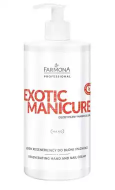 Farmona Professional Exotic Manicure Krem regenerujacy do dłoni i paznokci 500ml Zdrowie i uroda Kosmetyki i akcesoria Pielęgnacja dłoni