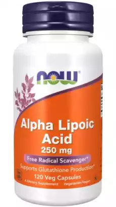 NOW ALPHA LIPOLIC ACID 250mg 120 kaps Artykuły Spożywcze