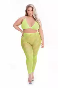 ALL ABOUT LEAF BRA SET GRN PLUS SIZE Odzież obuwie dodatki Bielizna damska Komplety bielizny