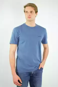 TSHIRT MĘSKI CALVIN KLEIN NIEBIESKI GŁADKI Odzież obuwie dodatki Odzież męska