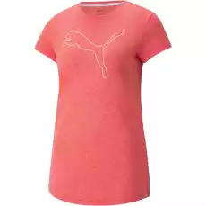 Koszulka damska Puma RTG HEATHER LOGO różowa 58645534 Odzież obuwie dodatki Koszulki