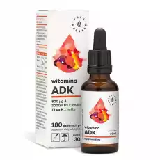 Aura Herbals Witamina ADK A D3 2000IU K2MK7 krople 30ml Sport i rekreacja Odżywki i suplementy Witaminy i minerały