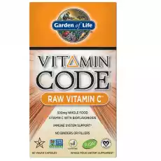 Garden of Life Vitamin Code RAW Vitamin C 60 kapsułek Sport i rekreacja Odżywki i suplementy