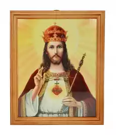 Obrazek Chrystus Król w ramce Dewocjonalia