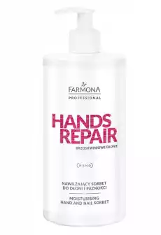 Farmona Professional Hands Repair Nawilżający sorbet do dłoni i paznokci 500ml Zdrowie i uroda Kosmetyki i akcesoria Pielęgnacja dłoni