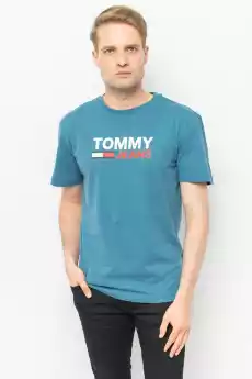 TSHIRT MĘSKI TOMMY JEANS NIEBIESKI Odzież obuwie dodatki Odzież męska