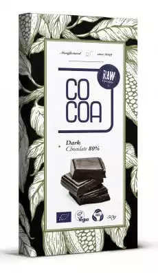 CZEKOLADA CIEMNA 80 BIO 50 g COCOA Artykuły Spożywcze Kakao i czekolada