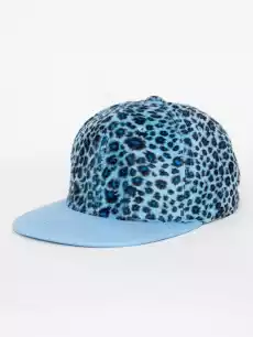 Welurowa Czapka Z Daszkiem Snapback Niebieska Royal Blue Leopard Pattern Odzież obuwie dodatki Galanteria i dodatki Nakrycia głowy Czapki z daszkiem