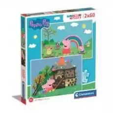 Puzzle 2x60 el Super Kolor Peppa Pig Clementoni Dla dziecka Zabawki Puzzle