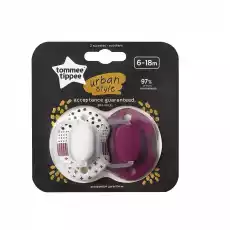 Tommee Tippee Urban smoczek uspokajający 618m Girl 2szt Dla dziecka Akcesoria dla dzieci