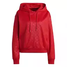 Bluza z kapturem damska adidas ORIGINALS Logo czerwona IC2368 Odzież obuwie dodatki Bluzy i swetry