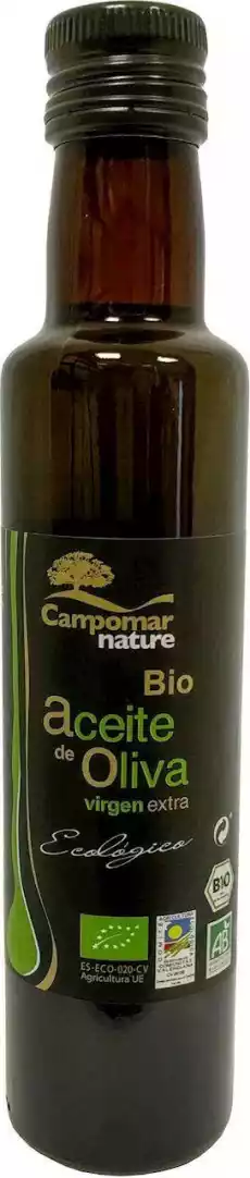 OLIWA Z OLIWEK EXTRA VIRGIN BIO 250 ml CAMPOMAR NATURE Artykuły Spożywcze Zdrowa żywność