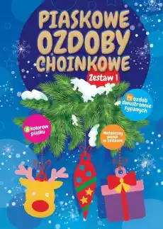 Piaskowe ozdoby choinkowe zestaw 1 Książki Kartki okolicznościowe