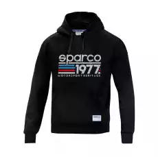 Bluza męska z kapturem 1977 Sparco czarna Odzież obuwie dodatki Odzież męska Bluzy męskie