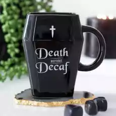 Kubek Ceramiczny Death Before Decaf Coffin Mug Dom i ogród Wyposażenie kuchni Naczynia kuchenne Kubki