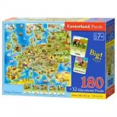 Puzzle 180 el Mapa Europy Castorland Dla dziecka Zabawki Puzzle