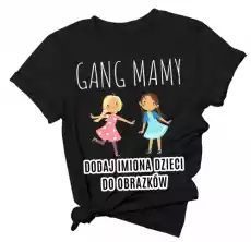 koszulka gang mamy z imionami dwóch dzieci wzór 2 Odzież obuwie dodatki Odzież damska Tshirty i koszulki damskie