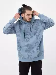 Bluza Z Kapturem Breezy Robo Niebieska Odzież obuwie dodatki Odzież męska Bluzy męskie