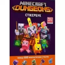 Minecraft Książka z naklejkami Dungeons wUA Książki Obcojęzyczne