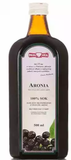 Polska Róża Aronia sok 100 bez cukru 500 ml Artykuły Spożywcze Produkty dietetyczne Soki