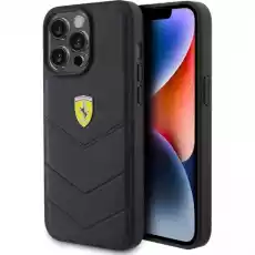 EtuiFerrari CG Mobile Hardcase Off Track Quilted do iPhone 15 Pro Max czarne Telefony i akcesoria Akcesoria telefoniczne Pokrowce i kabury do telefonów